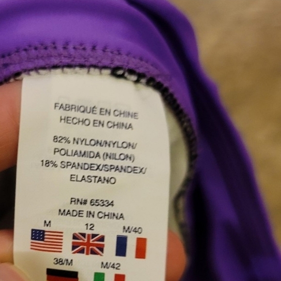 Reebok Sano Kerry Striped Contrast Waist Bikini Bottom Size Medium - Picture 7 of 8